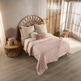PETAL ROSE COLOR PREMIUM QUALITY 100% COTTON VOGA REVERSIBLE COMFORTER 1 PCS CALIFORNIA KING SIZE MADE IN MEXICO