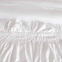 CLOUDY WHITE COLOR PREMIUM QUALITY 100% COTTON EMBROIDERY FLUFFY EFFECT REVERSIBLE COMFORTER 1 PCS QUEEN SIZE MADE IN MEXICO