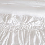 CLOUDY WHITE COLOR PREMIUM QUALITY 100% COTTON EMBROIDERY FLUFFY EFFECT REVERSIBLE COMFORTER 1 PCS CALIFORNIA KING SIZE MADE IN MEXICO