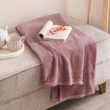 LILAC SOLID COLOR LIGHT BLANKET SOFTY AND WARM KING SIZE