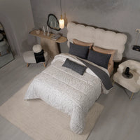 BOLD GEOMETRIC SOFT TEXTURE REVERSIBLE COMFORTER SET 4 PCS CALIFORNIA KING SIZE MADE IN MEXICO
