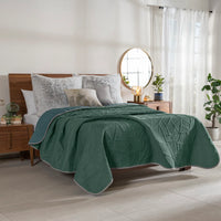 BALTICO GREEN COLOR MONOCHROME LOOK SPECIAL FABRIC ULTRA SLIM REVERSIBLE REVERSIBLE COMFORTER 1 PCS KING SIZE MADE IN MEXICO