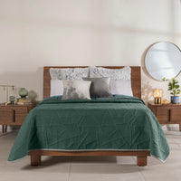 BALTICO GREEN COLOR MONOCHROME LOOK SPECIAL FABRIC ULTRA SLIM REVERSIBLE REVERSIBLE COMFORTER 1 PCS QUEEN SIZE MADE IN MEXICO
