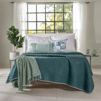 BALTICO GREEN COLOR MONOCHROME LOOK SPECIAL FABRIC ULTRA SLIM REVERSIBLE REVERSIBLE COMFORTER 1 PCS KING SIZE MADE IN MEXICO