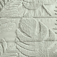 BURGOS LEAVES JACQUARD TEXTURE REVERSIBLE COMFORTER SET 4 PCS CALIFORNIA KING SIZE MADE IN MEXICO