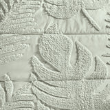 BURGOS LEAVES JACQUARD TEXTURE REVERSIBLE COMFORTER SET 4 PCS CALIFORNIA KING SIZE MADE IN MEXICO