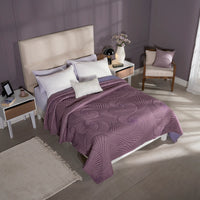 VENECIA PURPLE COLOR SPECIAL FABRIC ULTRA SLIM REVERSIBLE COMFORTER SET 4 PCS CALIFORNIA KING SIZE MADE IN MEXICO