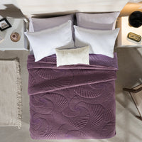 VENECIA PURPLE COLOR SPECIAL FABRIC ULTRA SLIM REVERSIBLE COMFORTER SET 4 PCS CALIFORNIA KING SIZE MADE IN MEXICO