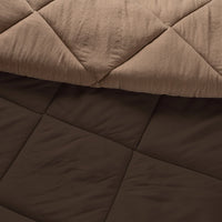 IZAMAL BROWN COLOR SOFT TEXTURE REVERSIBLE COMFORTER SET 5 PCS QUEEN SZIE MADE IN MEXICO