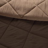 IZAMAL BROWN COLOR SOFT TEXTURE REVERSIBLE COMFORTER SET 5 PCS QUEEN SZIE MADE IN MEXICO