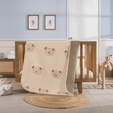 LITTE BEAR BABY BOYS SOFT JACQUARD TEXTURE CRUB BEDDING NURSERY 1 PCS MADE IN MEXICO