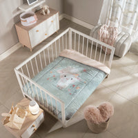 BABY SHEEP BABY GILS CRIB BEDDING NURSERY COMFORTER SET 3 PCS MADE IN MEXICO