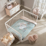 BABY SHEEP BABY GILS CRIB BEDDING NURSERY COMFORTER SET 3 PCS MADE IN MEXICO