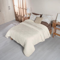 CORDOBA BEIGE COLOR JACQUARD TEXTURE DUVET COVER COMFORTER 1 PCS QUEEN SIZE MADE IN MEXICO