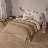 ARABIA TAUPE AND BEIGE COLOR DUVET COVER COMFORTER 1 PC CALIFORNIA KING SIZE MADE IN MEXICO