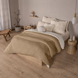 ARABIA TAUPE AND BEIGE COLOR DUVET COVER COMFORTER 1 PC CALIFORNIA KING SIZE MADE IN MEXICO
