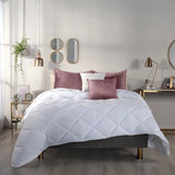 DUVET DIAMOND FILLING WHITE COLOR SOFT TEXTURE THICK COMFORTER 1 PC QUEEN SIZE MADE IN MEXICO