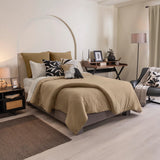 ARABIA TAUPE AND BEIGE COLOR DUVET COVER COMFORTER 1 PC CALIFORNIA KING SIZE MADE IN MEXICO