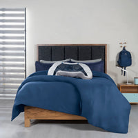 JERSEY NAVY BLUE COLOR T-SHIRT TEXTURE DUVET COVER 1 PCS TWIN SIZE MADE IN MEXICO