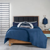 JERSEY NAVY BLUE COLOR T-SHIRT TEXTURE DUVET COVER 1 PCS QUEEN SIZE MADE IN MEXICO