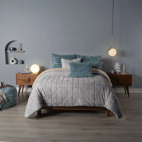 STONE GRAY COLOR DUVET COVER WITH SHERPA SOFTY AND WARM 1 PCS CALIFORNIA KING SIZE MADE IN MEXICO