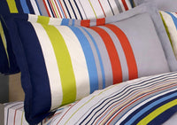 SUPER COOL STRIPED TEEN KIDS BOYS REVERSIBLE COMFORTER SET 2 PCS TWIN SIZE 60% COTTON AND 40% POLYESTER