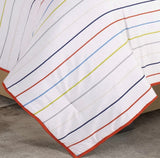 SUPER COOL STRIPED TEENS KIDS BOYS REVERSIBLE COMFORTER SET 3 PCS FULL SIZE 60% COTTON AND 40% POLYESTER
