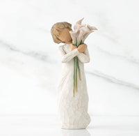 BEAUTIFUL WISHES FIGURE SCULPTURE HAND PAINTING WILLOW TREE BY SUSAN LORDI