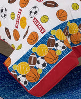 OLYMPIC ATHLETIC SPORTS TEENS KIDS BOYS REVERSIBLE COMFORTER SET 2 PCS TWIN SIZE