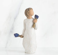 LAVENDER GRACE FIGURE SCULPTURE HAND PAINTING WILLOW TREE BY SUSAN LORDI