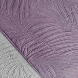 MALVA LEAVES LILAC AND GRAY TEENS KIDS GIRLS SPECIAL FABRIC ULTRASLIM REVERSIBLE COMFORTER 1 PCS TWIN SIZE
