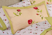 PENELOPE FLOWERS DECORATIVE REVERSIBLE COMFORTER SET 4 PCS QUEEN SIZE MADE IN MEXICO