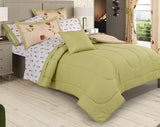 PENELOPE FLOWERS DECORATIVE REVERSIBLE COMFORTER SET 4 PCS KING SIZE MADE IN MEXICO