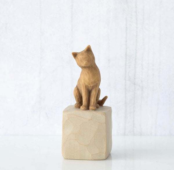 LOVE MY CAT LIGHT FIGURE SCULPTURE HAND PAINTING WILLOW TREE BY SUSAN LORDI