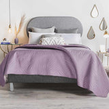 MALVA LEAVES LILAC AND GRAY TEENS KIDS GIRLS SPECIAL FABRIC ULTRASLIM REVERSIBLE COMFORTER 1 PCS QUEEN SIZE