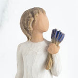LAVENDER GRACE FIGURE SCULPTURE HAND PAINTING WILLOW TREE BY SUSAN LORDI