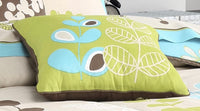 DANNA LEAVES DECORATIVE REVERSIBLE COMFORTER SET 4 PCS QUEEN SIZE MADE IN MEXICO