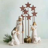 METAL STAR BACKDROP FIGURE SCULPTURE HAND PAINTING WILLOW TREE BY SUSAN LORDI