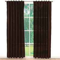 COCOA VIASOFT MID LIGHT CURTAINS WINDOWS PANELS LONG 2 PCS