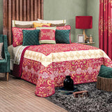 TOSCANA VINTAGE DECORATIVE REVERSIBLE COMFORTER SET 9 PCS KING SIZE