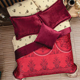 ESCARLATA VINTAGE BLANKET WITH SHERPA SOFTY THICK AND WARM 9 PCS KING SIZE