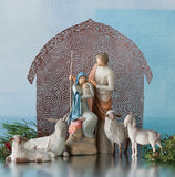 THE HOLY FAMILY FIGURE SCULPTURE HAND PAINTING WILLOW TREE BY SUSAN LORDI (7.5”)