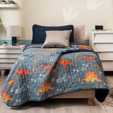 DINOSAURS SPECIAL FABRIC ULTRA SLIM REVERSIBLE COMFORTER 1 PCS QUEEN SIZE