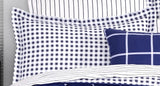 BERING GEOMETRIC SQURED REVERSIBLE COMFORTER SET 4 PCS FULL SIZE 60% COTTON AND 40% POLYESTER