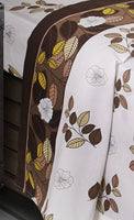 SISSLY LEAVES DECORATIVE SHEET SET 4 PCS QUEEN SIZE 60% COTTON AND 40% POLYESTER