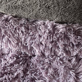 BRUSELAS LAVENDER COLOR SHAGGY BLANKET WITH SHERPA SOFTY THICK AND WARM QUEEN SIZE