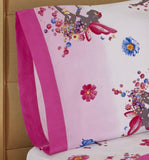 FAYRY AND FLOWERS TEENS KIDS GIRL DECORATIVE SHEET SET 3 PCS TWIN SIZE 60% COTTON AND 40% POLYESTER