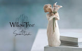 BEAUTIFUL WISHES FIGURE SCULPTURE HAND PAINTING WILLOW TREE BY SUSAN LORDI