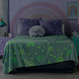 DREAM RAINBOW GLOWS IN THE DARKNESS LIGHT BLANKET SOFTY AND WARM THROW SIZE