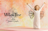 COURAGE ANGEL FIGURE SCULPTURE HAND PAINTING WILLOW TREE BY SUSAN LORDI